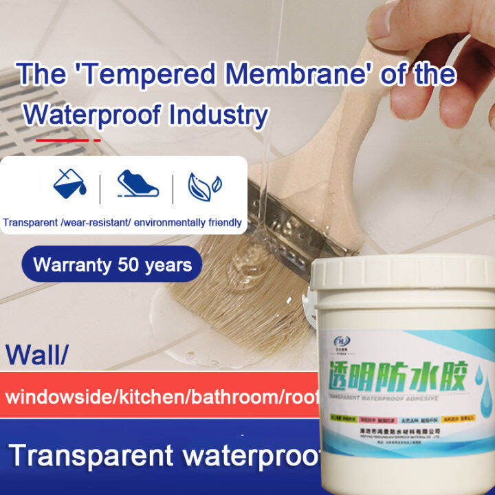 Transparent Waterproof Sealer with Brush / Waterproof Compound Glue Coating Fix Sealer Paste