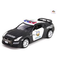 ProudNada Toys ของเล่นเด็กรถเหล็กโมเดลรถตำรวจนิสสัน จีทีอาร์ KINSMART 2009Nissan GT-R R35 KT5340