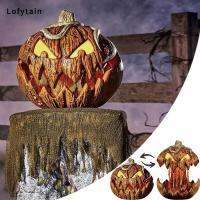 【HOT】卍◐◕ Pop-up Retractable Jack-o-lantern Glowing Eyes Make a Sound Pumpkin Lanterns Horror Prop Haunted