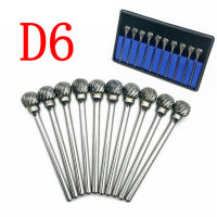 10ชิ้นกล่องทันตกรรมทังสเตนเหล็ก Burs Drills ทันตกรรม Lab ไทเทเนียมไนเตรตคาร์ไบด์ Burs Dentistry 2.35Mm Shank Polisher