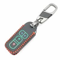 ✎ Fashion Men Luminous 100 Leather Key Case Cover For Honda n-a N-BOX wagon N Plus 2018 Motor 4 Buttons Protect Shell