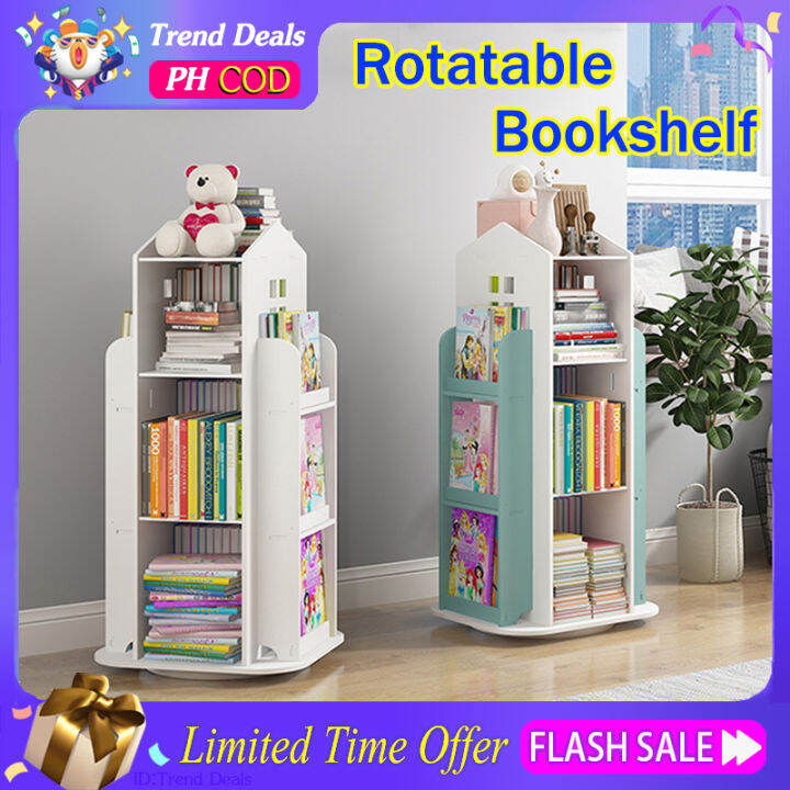 Shelf Bookshelf Children's Bookshelf Small bookshelf Rotatable Shelf