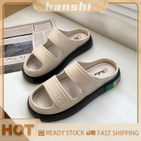 hanshi [2023 new HOT FASHION] lazlook รองเท้าแตะผู้หญิงหลากสีพื้นหนากันลื่นสวมใส่สบายแบบลำลองเล่นกีฬาราคาถูก