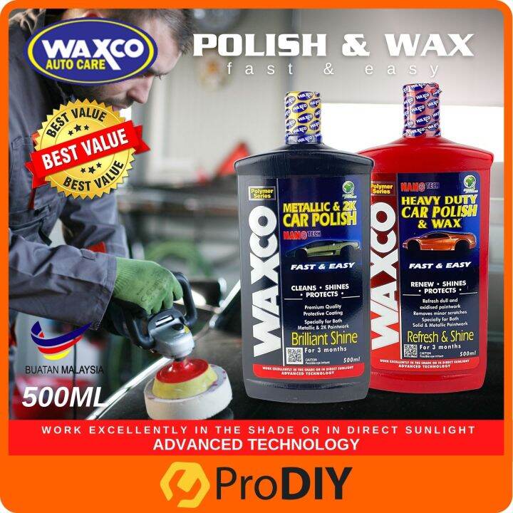 WAXCO Nano Tech Heavy Duty Car Polish Wax / Metallic 2K Car Polish