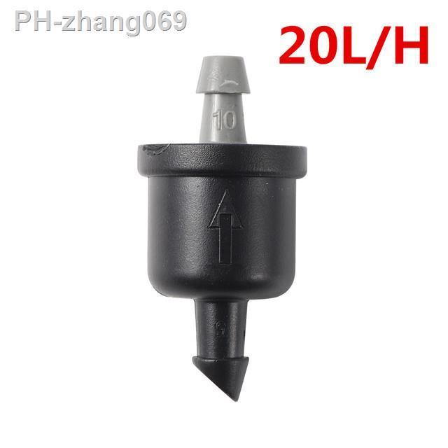 pressure-compensating-dripper-20-30-40l-4-7mm-hose-barb-thread-connection-automatic-pressure-compensation-regulator-20-pcs