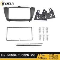 Double Din รถวิทยุ Fascia สำหรับ HYUNDAI TUCSON IX35 2010ติดตั้งกรอบ DVD Panel