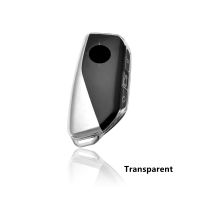 ✴♧ Transparent Soft TPU Car Key Case Cover for 2023 BMW Energy Ix XM I7 X7 7 Series Smart Remote Key Protect Shell Accessories