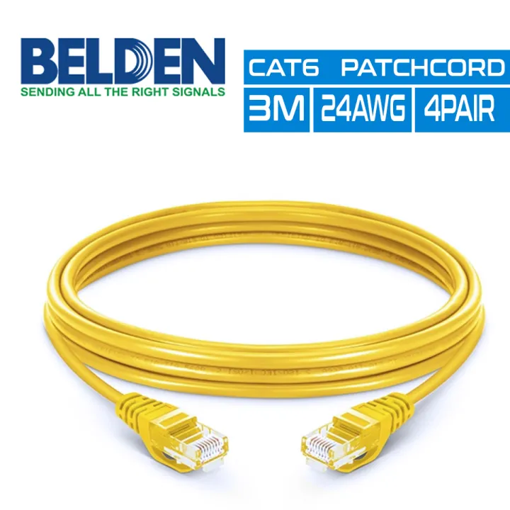 Belden CAT6 patchcord 3meters Yellow Lazada PH