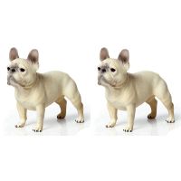 2X Pug Dog French Bulldog Models Standing Position Action Figure Kids Educational Cheap Toy Gift Collection