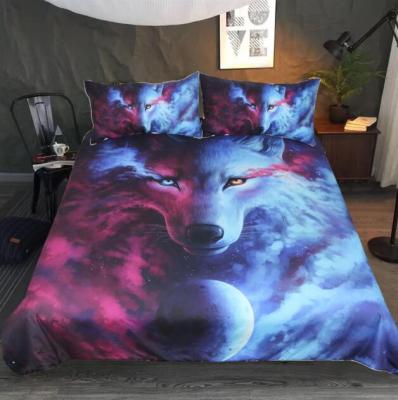 3D Dream Catcher Bedding Set Queen Moon Eclipse Duvet Cover Wolf Bed Set 3pcs Galaxy Bedclothes For Kids Adults