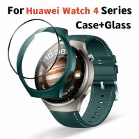 Case+Glass For Huawei Watch 4 Pro Smart Accessories Screen Protective Cover Full Coverage Bumper Film For Huawei Watch4 Pro Shel Screen Protectors