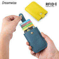 Dreamwise ดึงผู้ถือบัตรสำหรับผู้หญิง Rfid หนังสไตล์เกาหลีใหม่กระเป๋าบัตรธุรกิจขนาดกะทัดรัดแบบพกพาหญิงกรณีบัตรบางเฉียบ2022