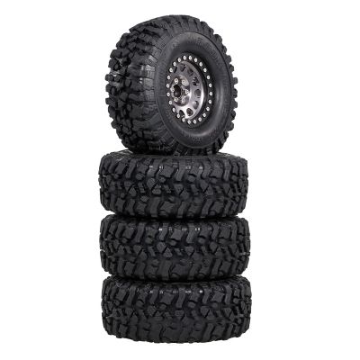 4PCS Metal 2.2 Beadlock Wheel Rim Tires Set for 1/10 RC Crawler Car Traxxas TRX4 TRX6 Axial SCX10 RR10 Parts