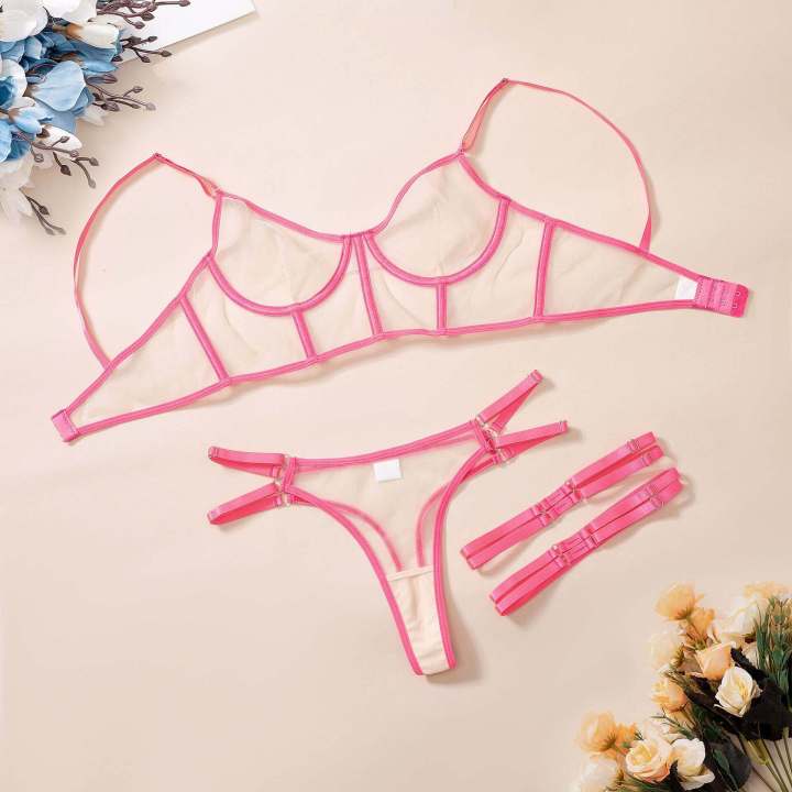 Pink Lingerie Sexy Women In Porn - 2023 Korean Neon Pink Lingerie Sexy Porn Underwear Women Body Sheer Bra Sexy  Costume Naked Uncensored 4-Piece Erotic Sets Intimate | Lazada.co.th