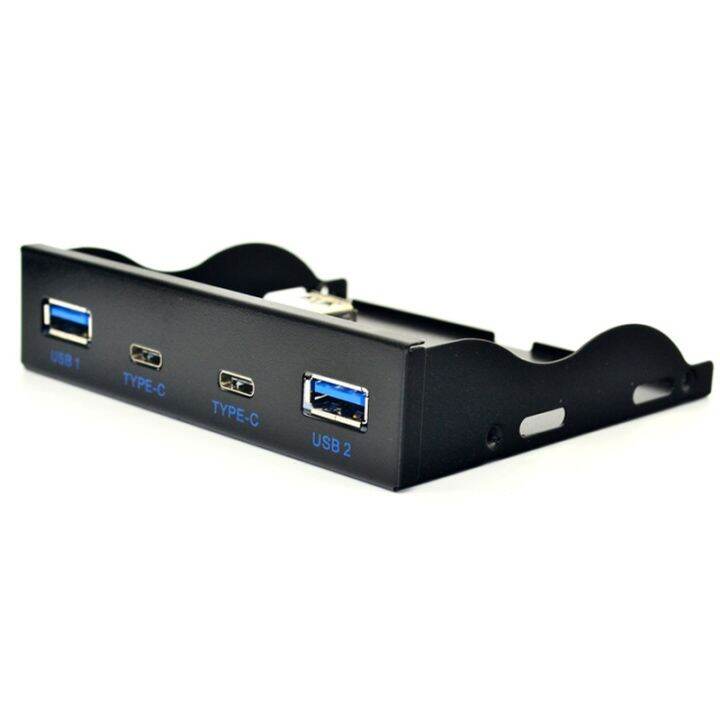 usb-hub-usb-c-hub-3-5-inch-floppy-drive-front-panel-2-port-usb-3-0-2-port-usb-3-1-type-c-20-pin-connector-for-desktop-computer