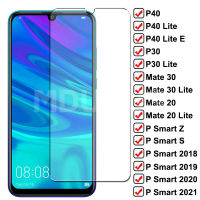 【gzyh】กระจกป้องกัน9H สำหรับ Huawei P Smart Z S 2019 2021,ฟิล์มกันรอยหน้าจอ Mate 30 20 10 Lite P30 P40 Lite E เคสกระจกนิรภัย