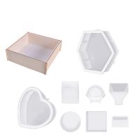 Resin Molds Silicone Kit Silicone Molds Including Hexagonal and Square Heart Resin Mold