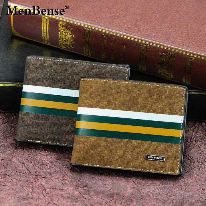 menbense-new-wallet-mens-business-pu-leather-coin-purse-large-capacity-slim-male-short-money-bag-vintage-stripe-handbag