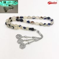 Tasbih Blu Resina Luminosa Musulmano Bead Misbaha Eid Regalo Islamico Masbaha Gioielli Turchi 33 Braccialetto Di Perline Di Preghiera