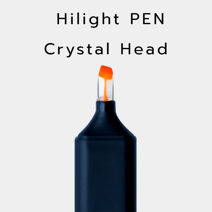 ปากกาเน้นข้อความ-ปากกาไฮไลท์-รุ่นใหม่หัวปากกาคริสตัล-สีนีออน-เน้นข้อความเด่นชัด-สินค้าพร้อมส่ง-ราคาถูกมากกก