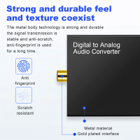 Portable 3.5mm Jack Coaxial Optical Fiber Digital to Analog Audio AUX RCA L/R Converter Digital Audio Decoder Amplifier