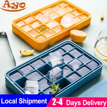 Silicone Freezer Tray Soup 4 Cubes Food Freezing Container Molds With Lid  Frozen Packaging Box