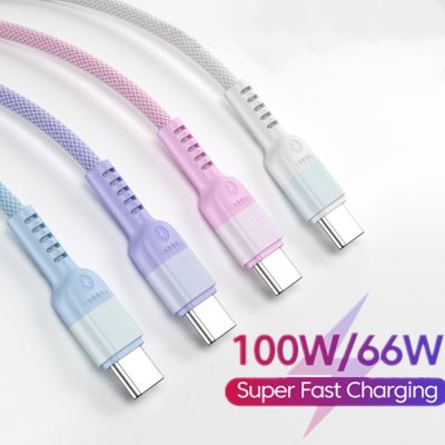 ☑❂ 66W USB Type C Cable 6A Fast Charging Wire Mobile Phone For Xiaomi Poco 11 redmi Samsung USB C Data Cable Cord