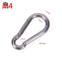 TONGBAO01 304สแตนเลสสปริง carabiner Snap Hook พวงกุญแจ Quick Link LOCK BUCKLE