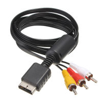 SQUSX 1.8m เครื่องเสียง PS2 PS3 สาย AV ถึง 3 RCA สายวิดีโอ สายคอนโซล PS3 ผู้นำทางทีวี