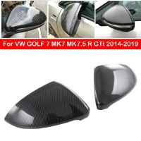 ที่หุ้มกระจกมองหลังรถยนต์สำหรับ VW GOLF 7 MK7 MK7.5 R GTI 2014-2019สติกเกอร์แต่งวิวเคสด้านหลังประตูด้านนอกหมวกแก๊ปมีปีกคาร์บอน