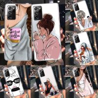 Princess Female Boss Coffee Phone Case For Galaxy Samsung S22 Plus S21 S23 Ultra S20 FE S10 S10E S9 S8 S7 Edge Cover Pattern Cap Electrical Safety