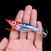 hot！【DT】 Squid Jig 10Cm-9G Jigging Bait Wood Shrimp Fishing Sea Boat Tackle