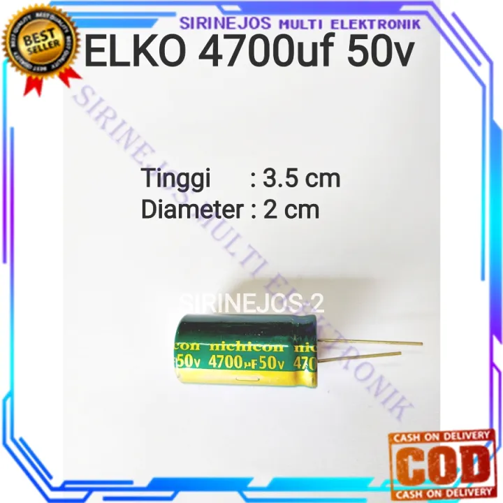 2x ELKO A SCATTO 4700uF 35V 105°25x25mm RM10mm NICHICON #716125 - Foto 3