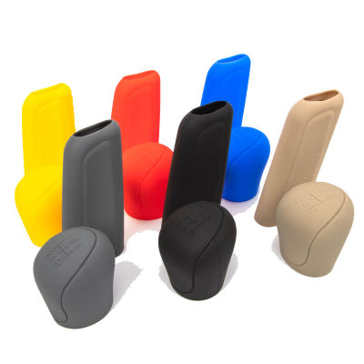 รถ Universal ซิลิโคนเกียร์ Shift Knob Cover เกียร์ Shift Non-Slip Grip Handle ป้องกันครอบคลุมรถอุปกรณ์ตกแต่งภายใน