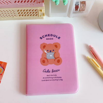 Kawaii Bear Notepad Monthly And Weekly Daily Planning Schedule Book Journals Cute Grid Notebook Planner Stationery