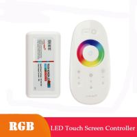 PAIPI หน้าจอสัมผัสหน้าจอ ตัวควบคุม RGB LED 18A DC12-24V ไฟหรี่แสง ของใหม่ ไร้สายแบบไร้สาย ตัวควบคุมแถบแสง สำหรับเทปแถบนำ