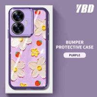 YBD【ด้วยเลนส์ฟิล์ม】เคสโทรศัพท์ OPPO Realme C35 C55 Narzo N55 50A Prime โทรศัพท์กรณีซิลิโคนภาพวาดสีน้ำมันดอกไม้รูปแบบสาวสไตล์โทรศัพท์กรณี