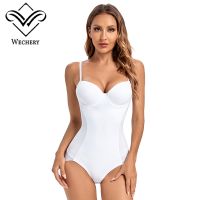 Wechery Seamless Shapers Push Up Slimming One Piece Bodysuit Spaghetti Strap Breathable Body Shaper Womens Underwear