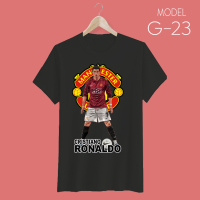 เสื้อยืด สกรีนลายนักเตะแมนฯ ยูไนเต็ด สีดำ #RONALDO- Man United T-Shirt