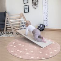 Cute Cartoon Carpets for Living Room Nordic Style Bedroom Decor Round Carpet Fluffy Soft Children Floor Mat Large Area Plush Rug Tapestries Hangings