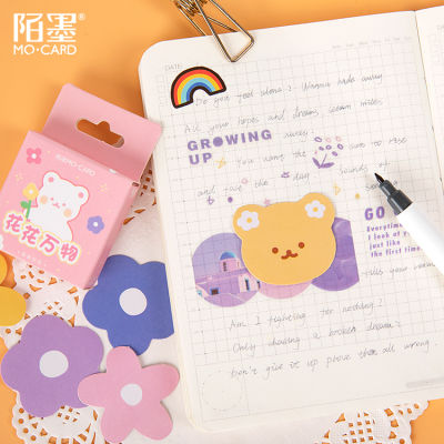 imoda 46Pcsbox Flowers And Bears Cute Diary Journal Stationery Flakes Scrapbooking DIY Decorative Stickers