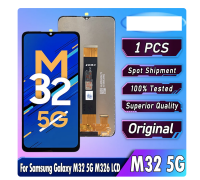 อะไหล่หน้าจอแสดงผล LCD ขนาด5G ของแท้ Samsung Galaxy M32 SM-M326B 6.5 "SM-M326B/DS หน้าจอสัมผัสแสดงผล