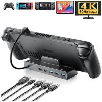 Usb C To Rj45 Ethernet For Steam Deck Tv/display Connection Hub Holder 4k -compatible Docking Station Tv Base Stand