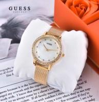 นาฬิกาข้อมือ​ GUESS​  - นาฬิกาสายเลส​ ​สายปรับเลื่อนได้ - ขนาดหน้าปัด 33 mm สินค้ามีถ่าน ผ้าเช็ค ถุงผ้าแถมให้นะคะ