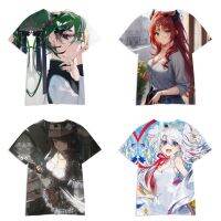 ผู้ชายลำลองการ์ตูนอะนิเมะ3D พิมพ์ผู้ชายคอกลมแขนสั้นเสื้อยืดด้านบน