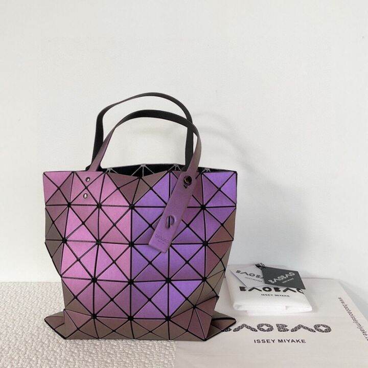 โปรโมชั่นเวลา-จำกัด-issey-miyake-bao-bao-with-anti-fake-mark-magic-chameleon-color-6-6-tote-bag-shoulder-bag-100-original