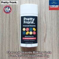 Pretty Frank® Charcoal Seaside Baking Soda Free Natural Deodorant 77g โรลออนสติ๊ก ผลิตภัณฑ์ระงับกลิ่นกายสูตรออร์แกนิก ไม่มีน้ำหอม อ่อนโยนสำหรับผิวแพ้ง่าย