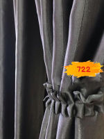 ผ้าม่าน รหัส 722 สีเทาเข้ม ลายเปลือกไม้