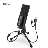 FIFINE 192กิโลเฮิรตซ์/24บิต USB และไมโครโฟน Type-C พร้อมปุ่มปรับเสียงไมโครโฟนคอนเดนเซอร์สำหรับ Recording-K683A สตูดิโอ Cardioid