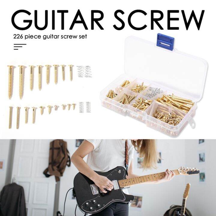 226pcs-electric-guitar-screws-kit-for-pickguard-back-plate-mount-bolt-tool-musical-instruments-part